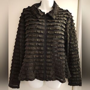 Ness Sheer Ribbon Jacket. Soft Construct. Size L. NWT